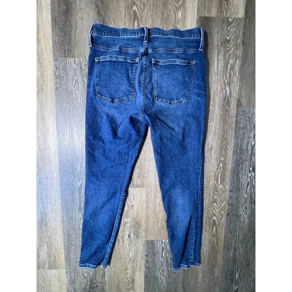 J.Crew Skinny Jeans Womens 31 Blue Good Distressed 9